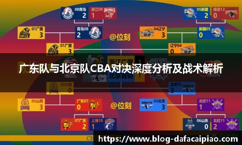 广东队与北京队CBA对决深度分析及战术解析
